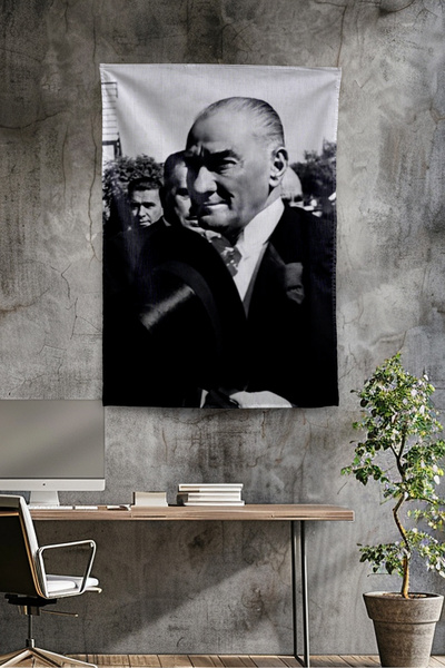 Vagonik Ataturk Themed Wall Covering Tapestry Pattern 435