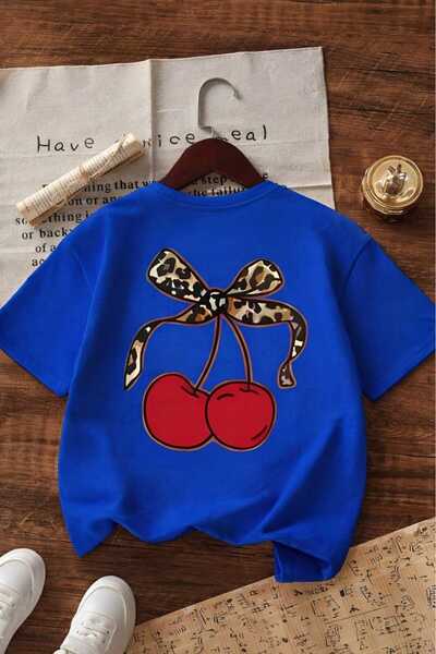 DM DOLCE MORE Ribbon Cherry Printed Unisex Children's T-Shirt 8Gh3