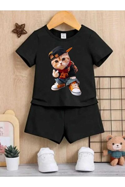 Nice Clothes ΚΑΛΟΚΑΙΡΙΝΟ ΠΑΙΔΙΚΟ ΜΠΛΟΥΖΑΚΙ ΣΟΡΤΣ UNISEX (ΣΧΕΔΙΟ ΓΑΤΑΣ ΜΕ ΚΑΠΕΛΟ)