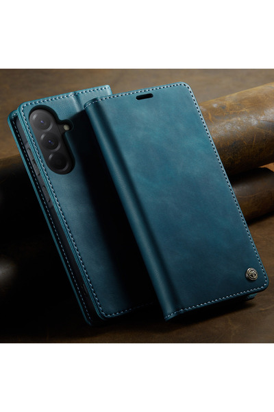 Caseme Husa Samsung Galaxy A56 tip portofel slim, flip magnetic, functie stan...