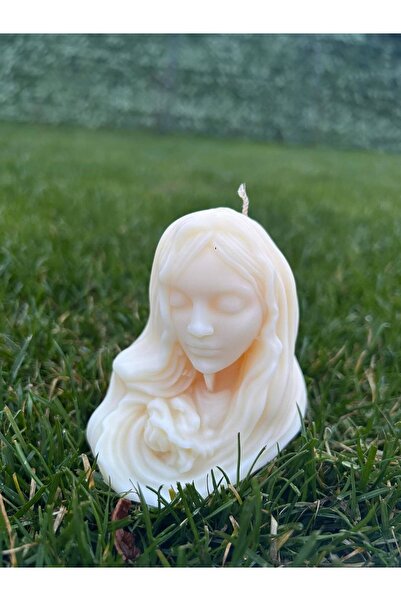 Magic Candle Lumanare handmade alba din ceara naturala de soia de Paste, Maic...