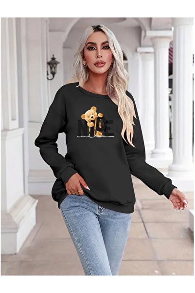 Wear Up Bluză de damă cu mânecă lungă, cu decolteu, din viscoză, cu două fire