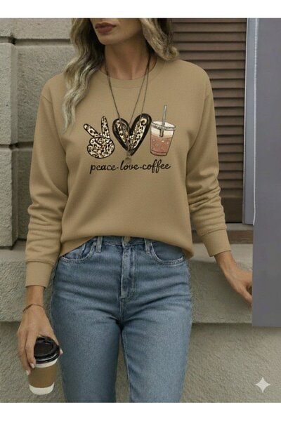 Wear Up Γυναικεία μακρυμάνικη μπλούζα με λαιμόκοψη με μοτίβο βισκόζης με δύο ...