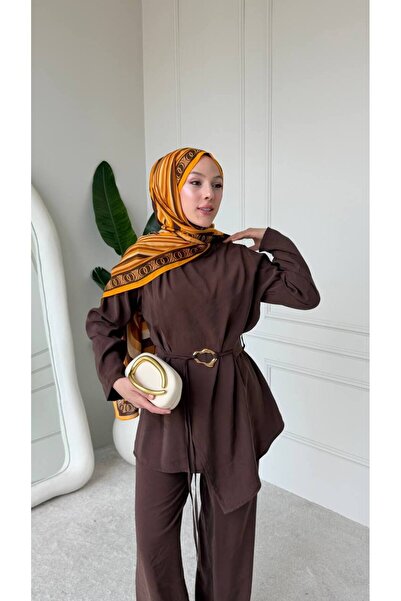 PİNK FLY Belted Cupra Double Set with Buckle Detail