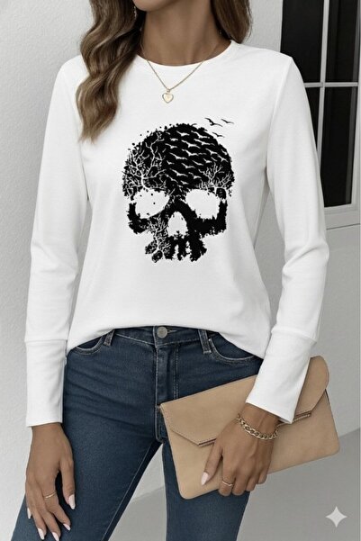 Wear Up Γυναικεία μακρυμάνικη μπλούζα βισκόζης με λαιμόκοψη