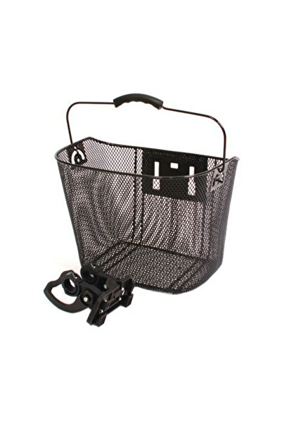 Syncromate Elfix Removable Front Basket Metal 35x25x26cm Black