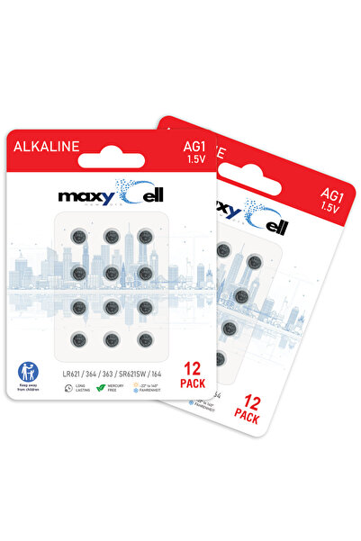 Maxycell 24 Adet AG3 LR41 LR736 / L736 / G3 / G3A / 3GA / 192 / GP192 / V3GA ...