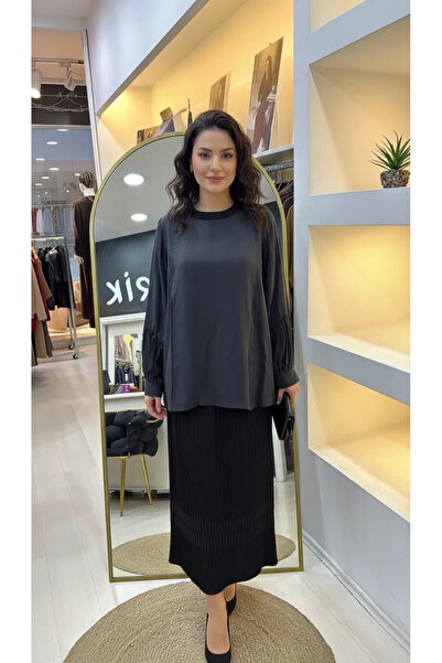 MissWhence بلوزة حريرية 39023 أسود