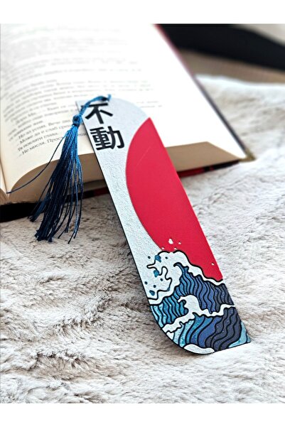 The Japanese Wave Kabartmalı 3D Baskı Kitap Ayracı