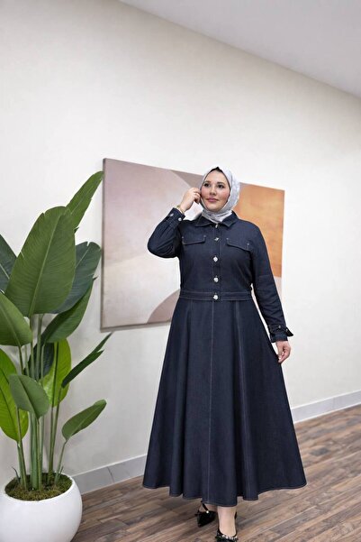 İLGEN FASHİON Μαύρο Τζιν Σετ Φόρεμα-Σακάκι – Συνδυασμός 2 τεμαχίων, Εσωτερικό...