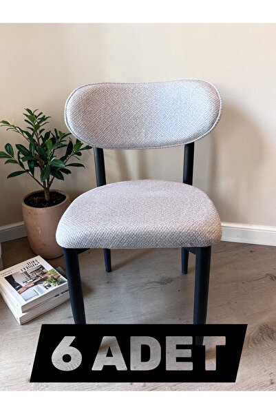MSY HOME 6 Adet Jerry Kumaş Trendy Modern Sandalye Takımı