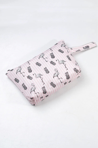 northcity n Flamingo Patterned Waterproof Makeup Bag and Beach Handbag