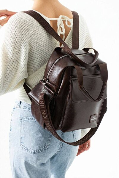 WİKİDAYS.S MODA TRENDİ Women's Soft Leather Backpack Daily Use Stylish Bag