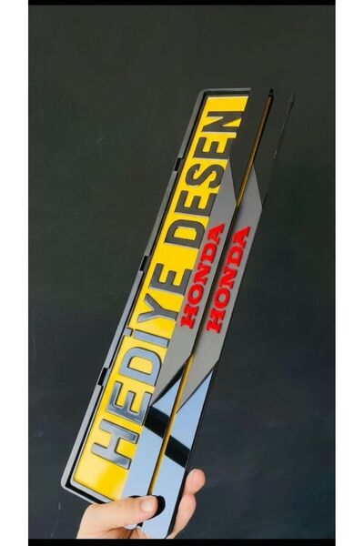 hediyedesen HONDA YAZILI 3D KABARTMALI MAT SİYAH VE PİANO BLACK LÜKS PLEKSİ T...