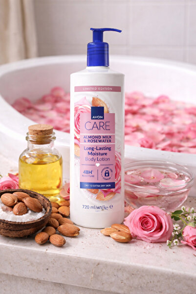 AVON Care badem sütü ve gül suyu içeren vücut losyonu 750 ml