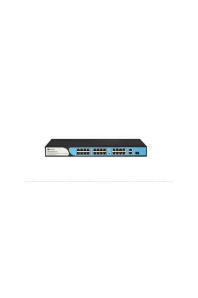 Universal BDCOM S1200-24P2G1S محول شبكة بـ 24 منفذ 10/100 و24 منفذ POE و2 منف...