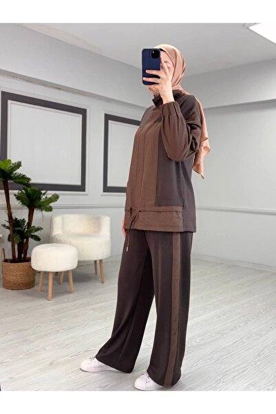 Butik Kardelen 🌟   Δυναμικό Σετ με Λεπτομέρεια Αλεξίπτωτου και Όρθιο Γιακά 🌟