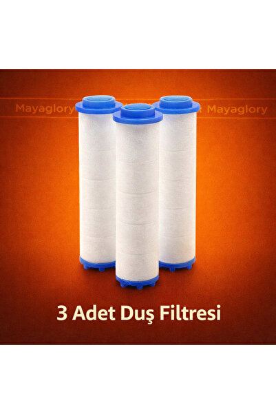 Mayaglory 3 ADET Duş Başlığı Filtresi Kireç Kir Pas Önleyici Yedek Filitre Du...