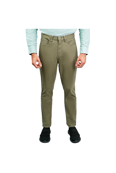 Giordano Men’s Cotton Regular Taper Stretch Twill Khakis