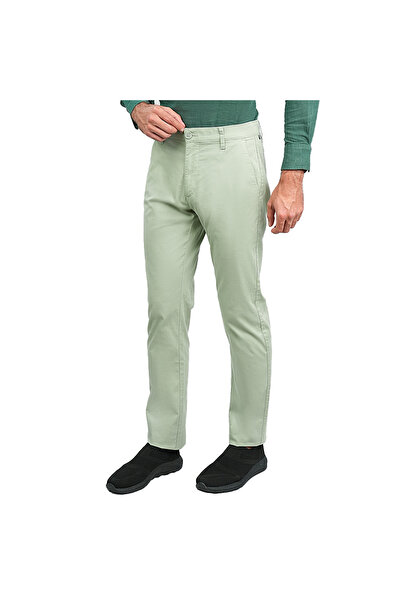 Giordano Men’s Slim Tapered Stretch Twill Khakis with Elastic Waist
