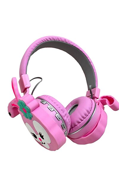 JPT Ροζ Παιδικά Ακουστικά Bluetooth LED Κουνελάκια MP3