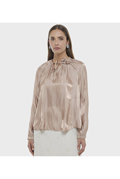 BCBG Brown Solid Casual Women Top