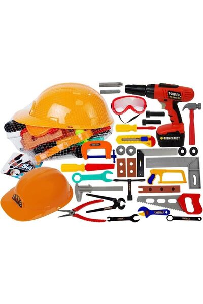 LeanToys Set de unelte pentru micul tâmplar 37 de piese