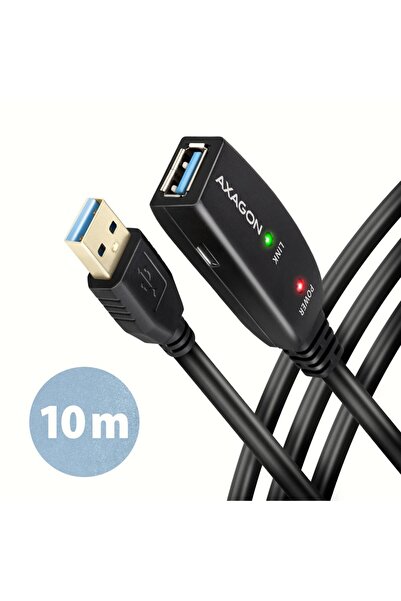 Axagon Cablu USB-A - USB-A 10 m Negru (ADR-310)