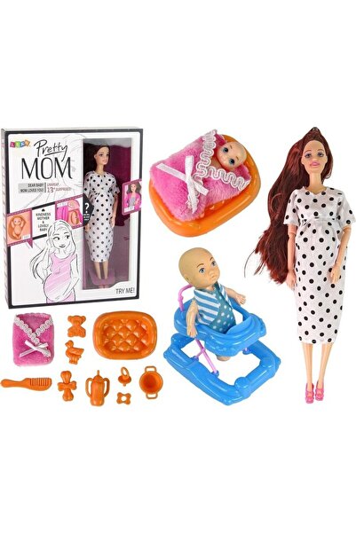LeanToys Accesorii pentru păpușă bebeluș însărcinată cu păr lung