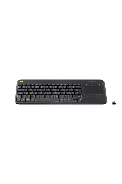 logitech Tastatură K400 Plus, Franceză, Wireless, Touch, Negru