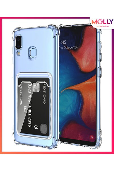 Molly Silicone Case with Transparent Card Pocket for Samsung Galaxy A30