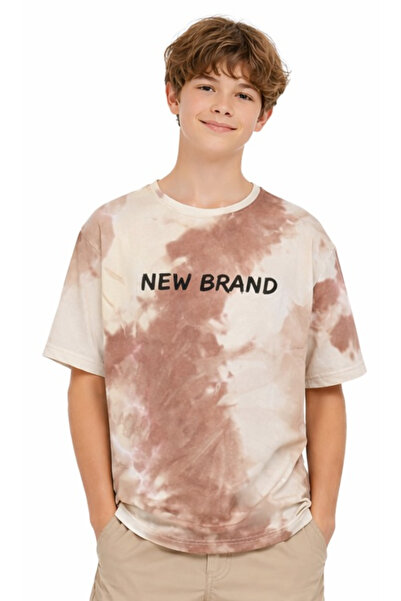 İrem Çocuk Giyim Boy'S/Girl's New Brand Written Batik Patterned Oversize Shor...