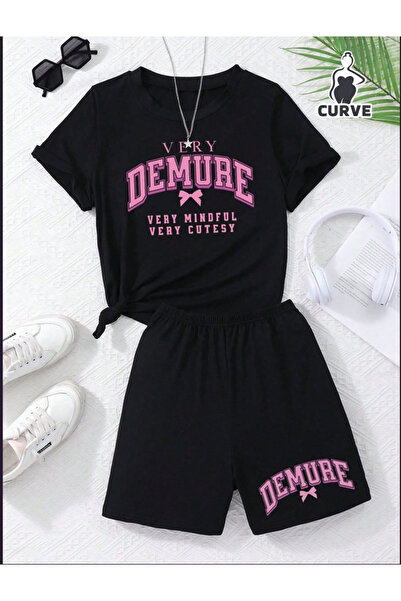 Joetsu Women's Printed T-Shirt Shorts Bottom Top Set