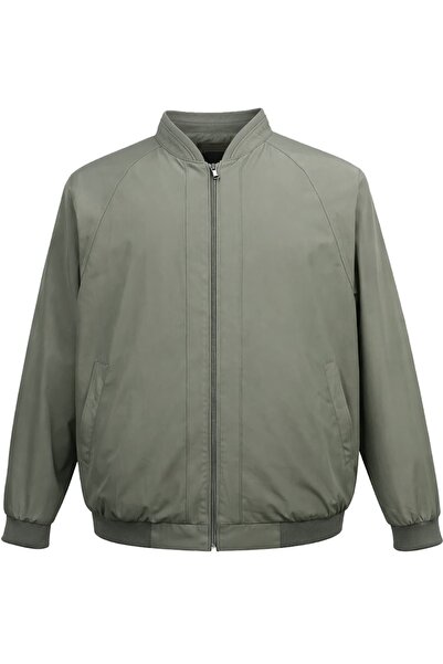 tambattal Βαμβακερό εποχιακό παλτό μεγάλου μεγέθους με γιακά Bomber - Άνετη ε...