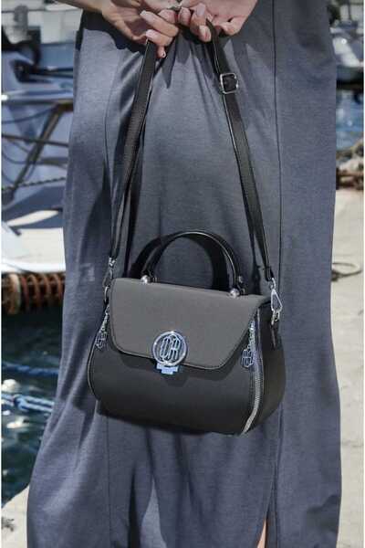 CRESSBERRY Women's Hand and Shoulder Bag with Cross Strap and Flap, Multi-Com...