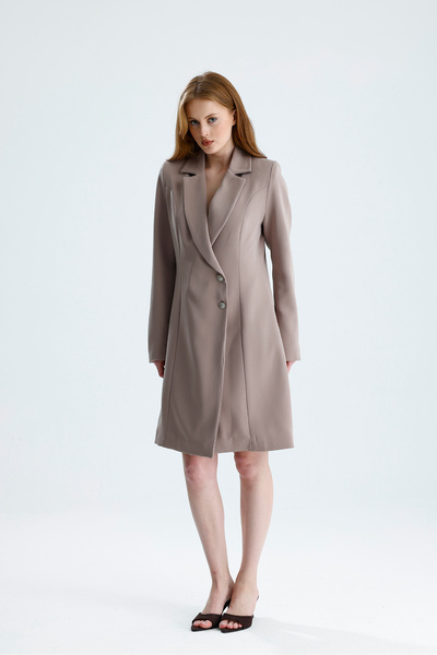 Sense Φόρεμα-τζάκετ Adriyana με μεταλλικά κουμπιά και επένδυση |   CKT35856 Α...