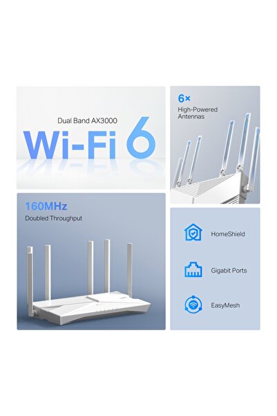 TP-LINK راوتر واي فاي 6 جيجابت من ITP-LINK طراز AX56 AX3000