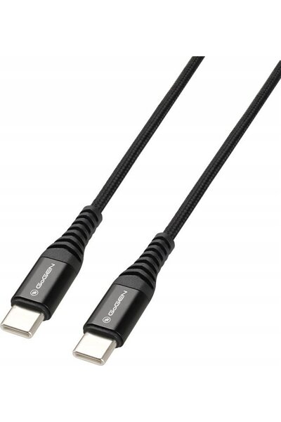 Gogen Cablu USB C-C PD 60W, 1m, negru, USBCC100MM01