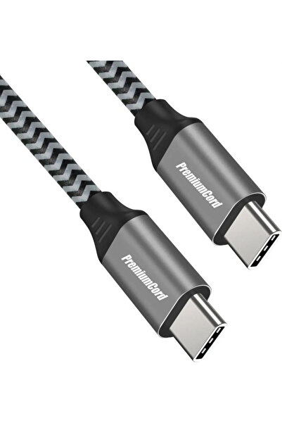 PremiumCord Cablu USB USB-C - USB-C 0,5 m Negru/Gri (ku31cw05)