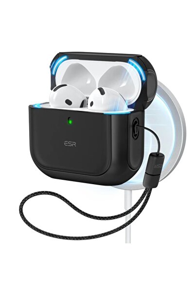 ESR Husă pentru Apple AirPods 4, Orbit Hybrid HaloLock ESR, Negru