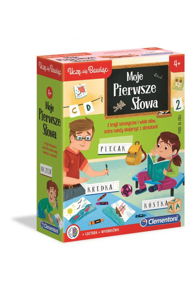 CLEMENTONI Puzzle educativ: Primele mele cuvinte - Joacă-te și învață limba p...