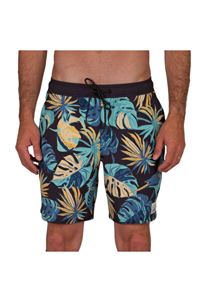 Salty Crew ISLAND DAZE ΕΛΑΣΤΙΚΟ ΜΠΟΡΝΤΣΟΡΤ ΜΑΥΡΟ/ΜΠΛΕ Μ