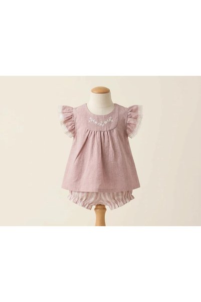 Tongs Baby Baby Girl & Child 2-Piece Linen Set