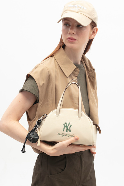 MLB New York Yankees Women's Handbag Beige-Green Mlb019