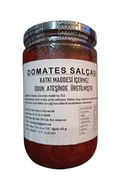 CCS GIDA Adapazarı Domates Salçası 650 Gr Özel odun ateşinde üretilmiştir.