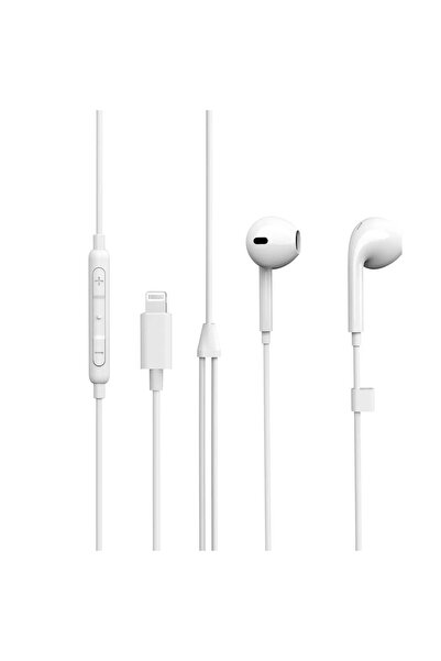 eSTUFF Căști intraauriculare cu conector Lightning MFI pentru iPhone-uri și i...