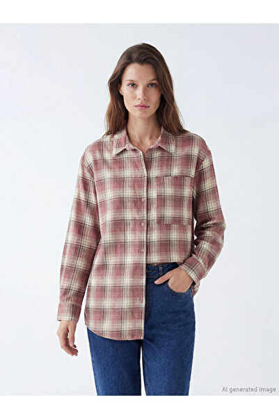 LC Waikiki I Checked Embroidered Women's Shirt Tunic from Freezen Store