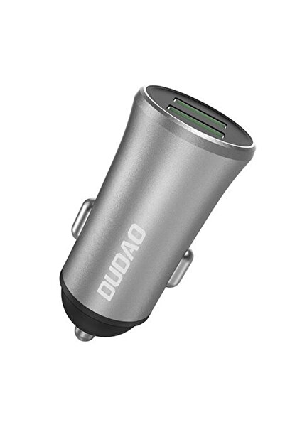 DUDAO Încărcător auto inteligent 3,4A cu 2 porturi USB, argintiu (R6S argintiu)