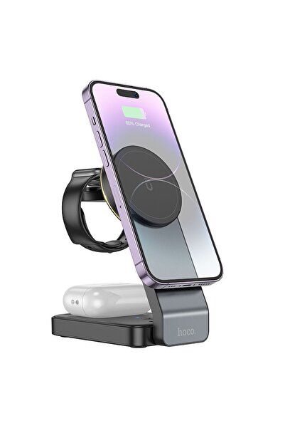 hoco. Încărcător cu inducție HOCO 3-în-1 Compatibil cu MagSafe 15W CQ3 czana