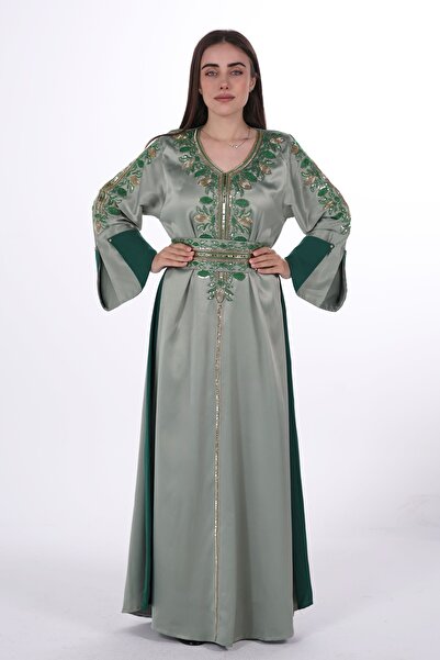 al bent al sharqieh women satin jalabiya dress